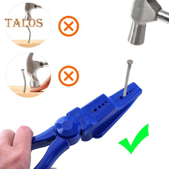 Pinza per chiodi con scanalature multiple Pinza di sicurezza per martellamento Impugnatura ergonomica Pinza porta chiodi per martellamento multifunzionale Morsetti