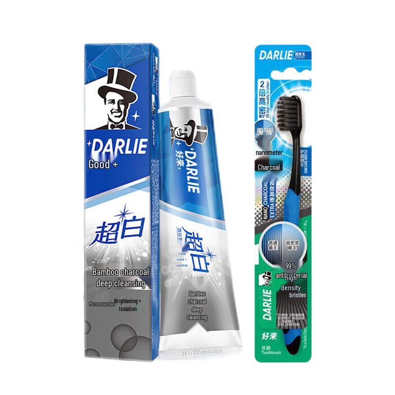 Набор зубная паста Darlie Ultra White с бамбуковым углем и зубная щетка