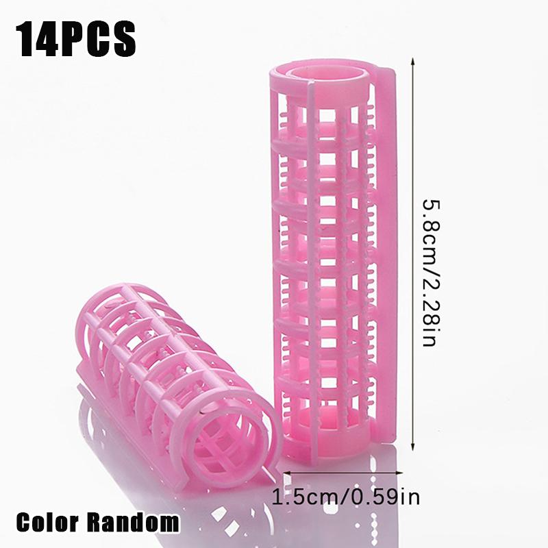 

6-14 шт./компл. безнагревные бигуди для волос, ленивые бигуди, челка, завивка, пушистые укладки, аксессуары для волос для женщин, случайный цвет 14Pcs