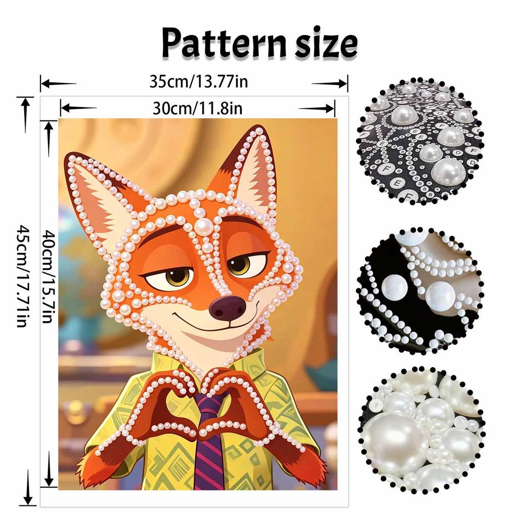 Disney Pearl Painting DIY Zootopia Nickelodeon Pearl Art Painting Pearl Gem Painting, Home Wall Decoration Crafts