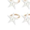 6Pcs Coastal Starfish Napkin Rings Rustic Starfish Summer Holiday Napkin Holders Seaside Party Napkin Rings for Beach House