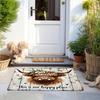 1PC Highland Cattle Pattern Kitchen Rug Non-Slip Door Mats Pop design Bathroom Rug Bath Mat Carpet for Home Sink Laundry Decor