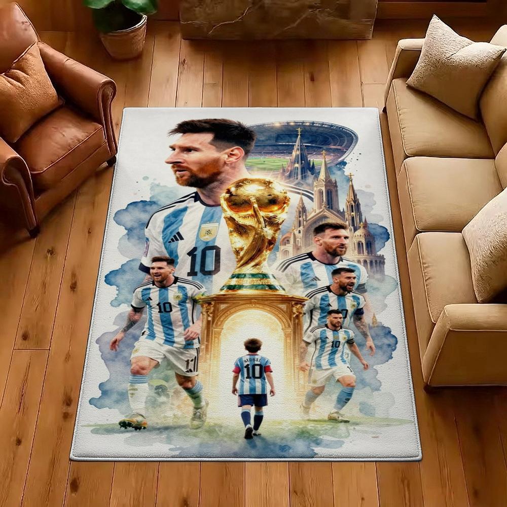 Messi Champion Carpet Floor Mats Printing Art Office Chair Cushion Bathroom Mat