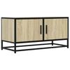 TV Stand in Sonoma Oak Finish 80 x 34.5 x 40 cm Made of Particleboard and Metal
