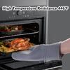 Heat Resistant Silicone Oven Mitts Set with Soft Cotton Lining, Long Flexible Thick Silicone Oven Gloves, Kitchen Mitt