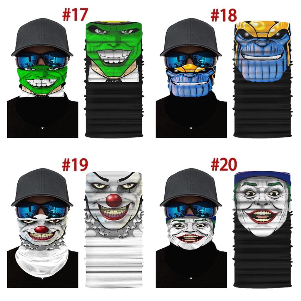 Cool Clown Skull Αντιανεμικό Μαντίλι Μπαντάνα για Άντρες Γυναικείες Ποδήλατο Χρήσιμο προϊόν Πετσέτα σαλιάρα
