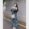 2024 Plus Size Women's Floral Summer Beach Suspender Dress - Slimming, Belly-Covering, Long Holiday Seaside Style