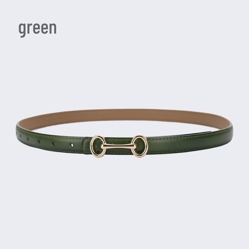 Damen Einfacher Echtleder Mode Gürtel - Vielseitig für Jeans, Hosen und Kleider