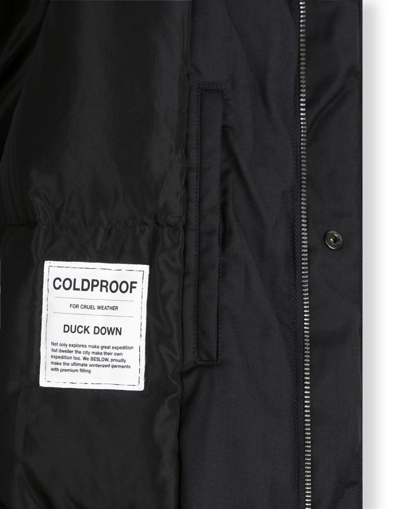 Beslow Oversized Minimal Puffer Down Jacket Black