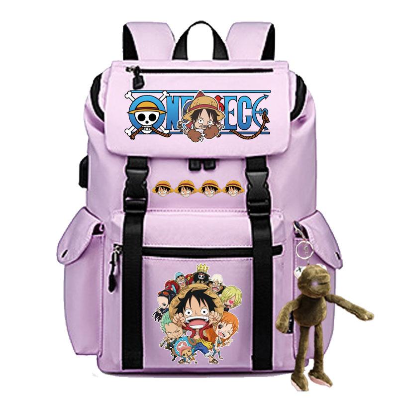 2024 Cross-border New Popular ONE PIECE Cartoon Pattern Backpack College Student Large-capacity Laptop
