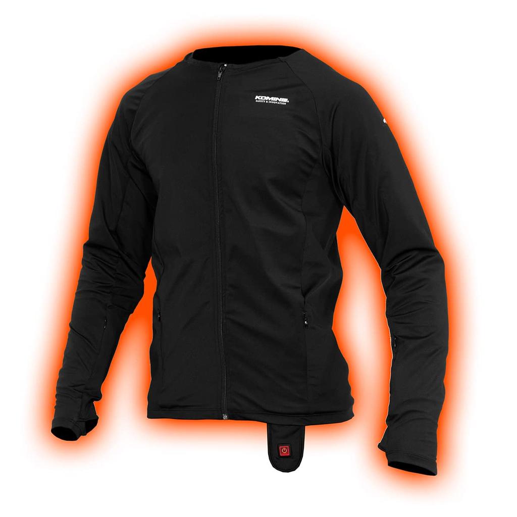 Komine 12V WP Stretch Innerwear for XL EK-317 E-Mid Motorcycles, Black,