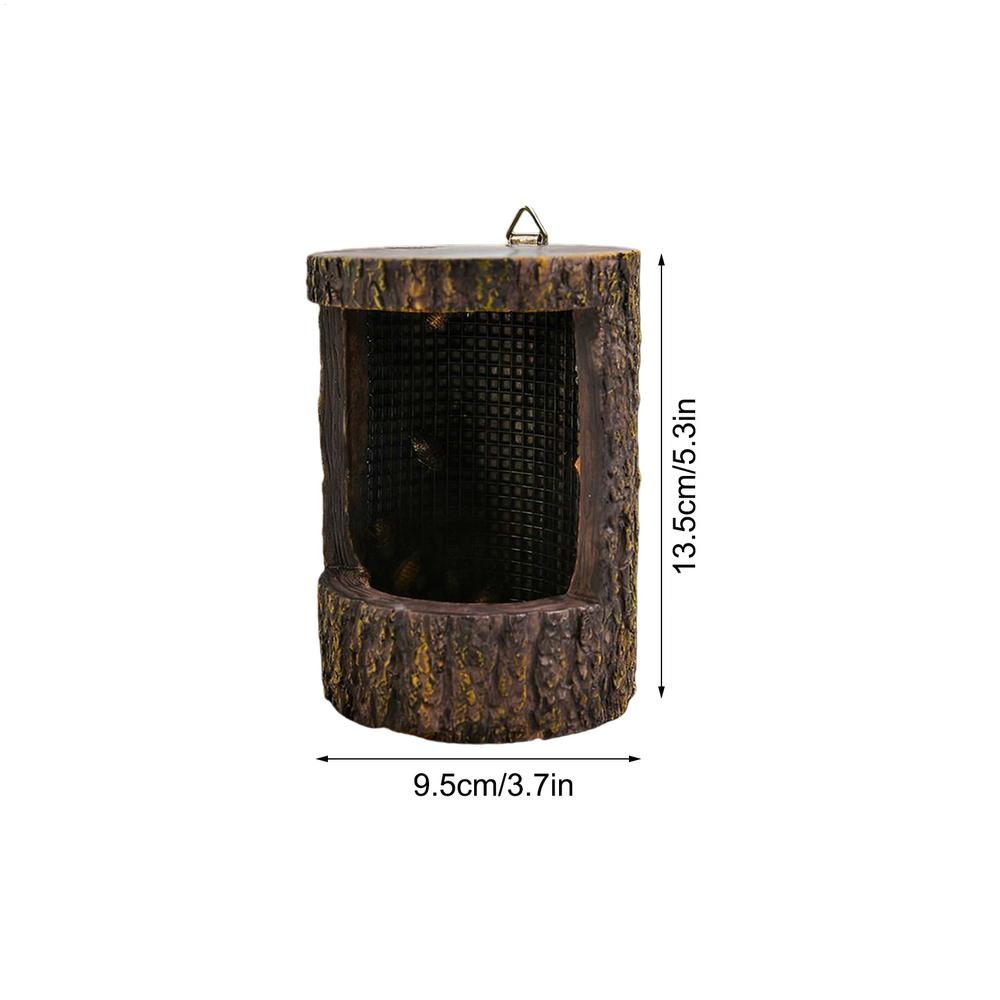 

Reptile Feeder Box Wear-Resistant Food Bowl Simulated Tree Stump Design Reptile Accessories For Habitat With Hooks For Small