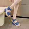 Fashion Women's Sandals Denim Super-high Heel Ladies Shoes Comfort 2025 Trending Original Luxury Casual Shoe Sales on Offer Wholesale