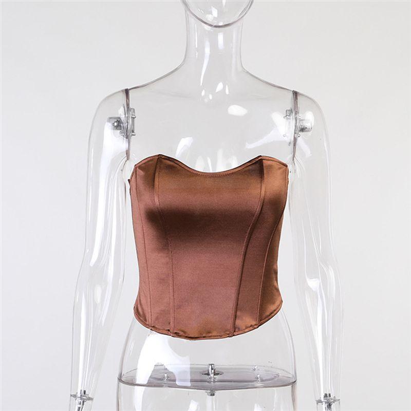 Fashion Outwear Sexy Bandeau Tube Top Short Vest Female Corset Crop Tube Tank Top Women