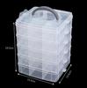 Transparent DIY Jewelry Storage Box - Detachable and Stackable Organizers for Tools and Earrings