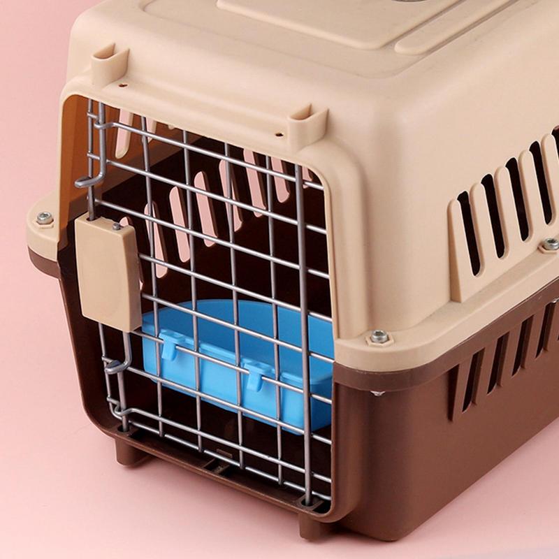 Plastic Hanging Pet Bowl With Hook Dog Drinking Water Bowl Feeding Cup Pet Cat Food Bowl For Small Dogs RabbitFeeder Guinea Pig