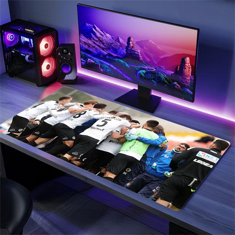 Spezia Calcio Mouse Pad, Large Gaming Desk Mat, Non-slip XXL Mousepad for Laptop & Tablet, Mini PC Playmat with Stitched Edges