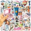 50Pcs Travel Vacation Holiday Stickers Diy Kids Gift Waterproof Decal For Laptops Phones Scrapbooks Luggages Bottles Decorative