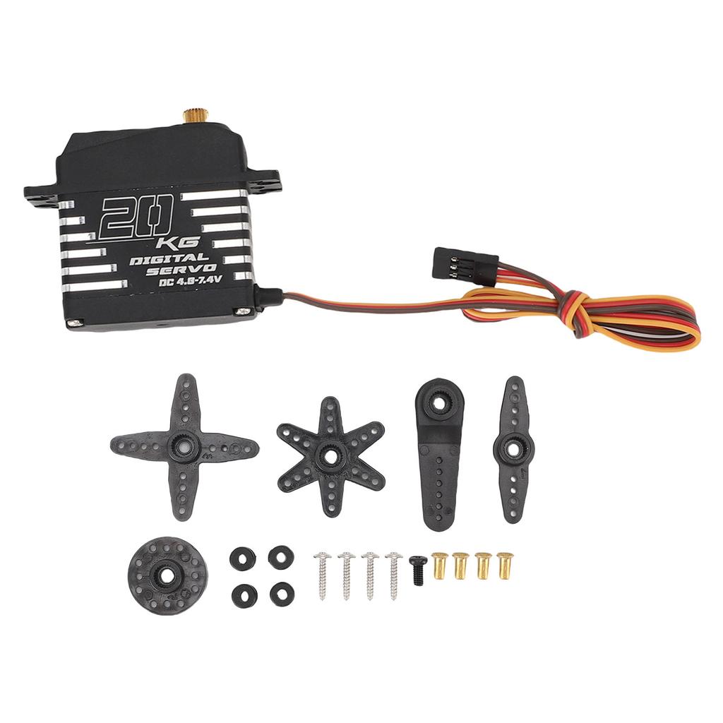 Digital Servo Copper Gear Aluminium Alloy Housing 180 degrees  Control Angle Servo for 1 8 1 10 1 12 RC Car Truck