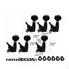 6 Pieces Guitar Tuning Machine Heads | Threaded Posts with Round Buttons Metal Construction,