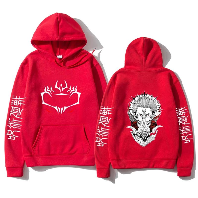 Funny Jujutsu Kaisen s dlouhým rukávem Ležérní mikiny Anime Ryomen Sukuna s potiskem Muži Ženy Móda Harajuku Mikina Oblečení