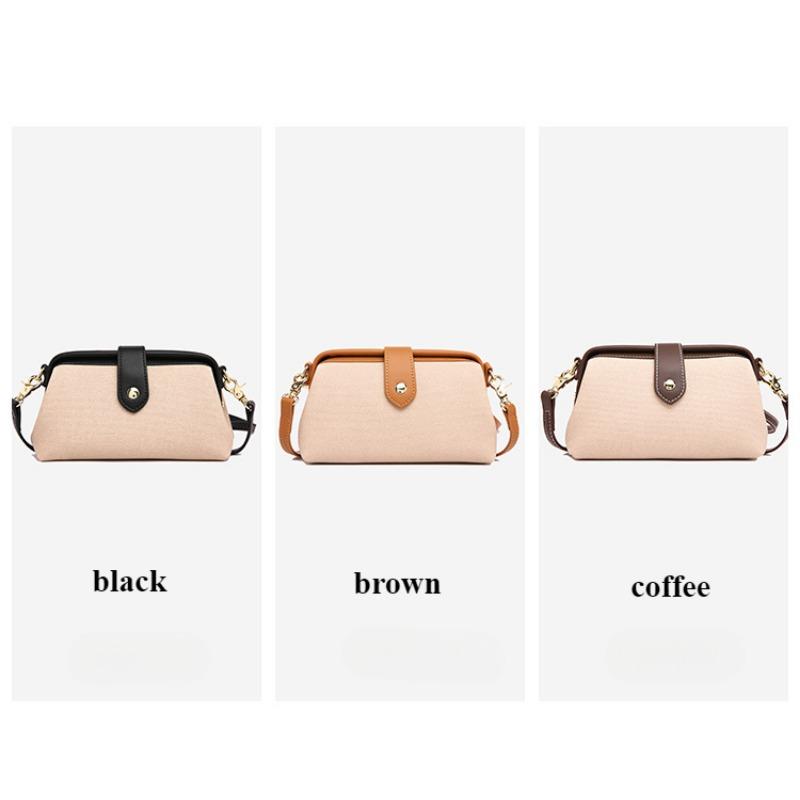 Leisure commuting bag for women, new niche texture single shoulder crossbody bag, canvas dumpling bag