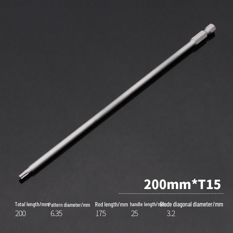 Extended Star Magnetic Screwdriver Bit Set T8/T25/T30/T40 for Electric Screwdrivers and Drills