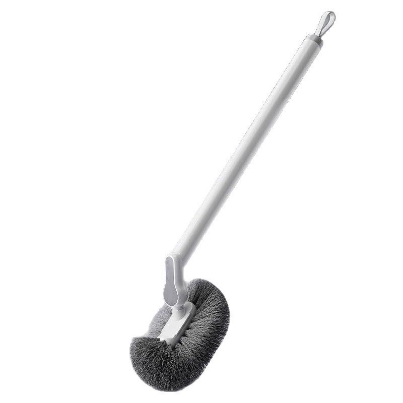 No-Dead-Angle Toilet Brush: Wall-Mounted, Punch-Free, Extended Handle for Bathroom Cleaning