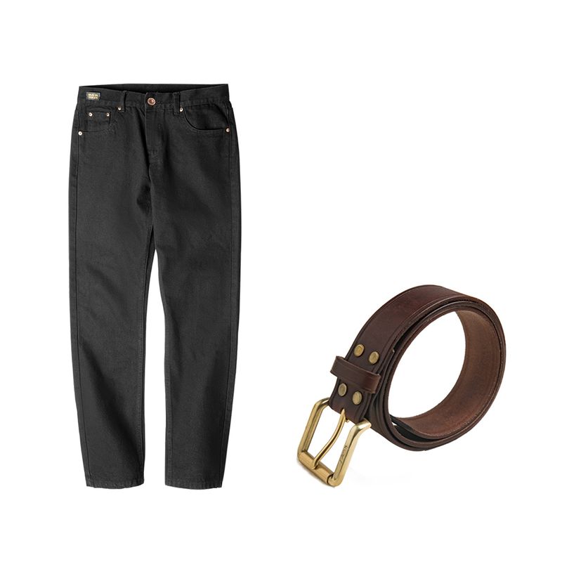 

Madden Джинсовая парка средней посадки, выстиранная, плотная Denim + dark curry color belt combination EUR30