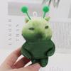 Poseable Green Alien Cat Plush Toy Deformable Bag Charm  Anime Fans Gifts