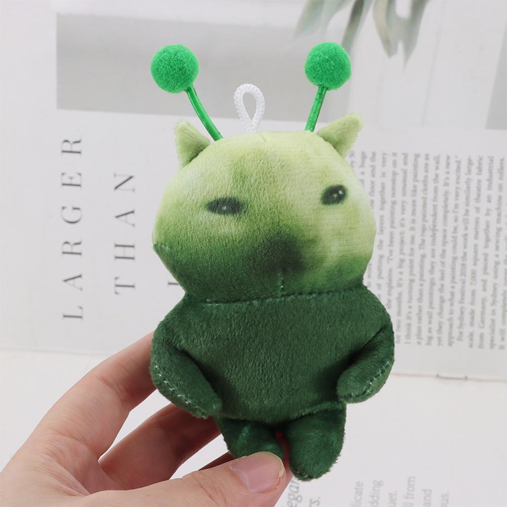 Poseable Green Alien Cat Plush Toy Deformable Bag Charm  Anime Fans Gifts