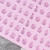 66 Holes Candy Fudge Silicone Mold Mini Chocolate Ice Cube Tray Fruit Shaped Non-Stick Soft Jelly Mold