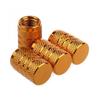 4Pcs Car Tire Valve Stems Cap Knurling Style Tire Valve Cap Aluminum Tire Wheel Stem Air Valve Cap Car Universal Accessories Valve Stems 1