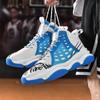 Spring and Autumn Large Size High-top Actual Basketball Shoes Men's Outdoor Sports Running Shoes Lace-up Color Matching Thick-soled Heightening Shoes