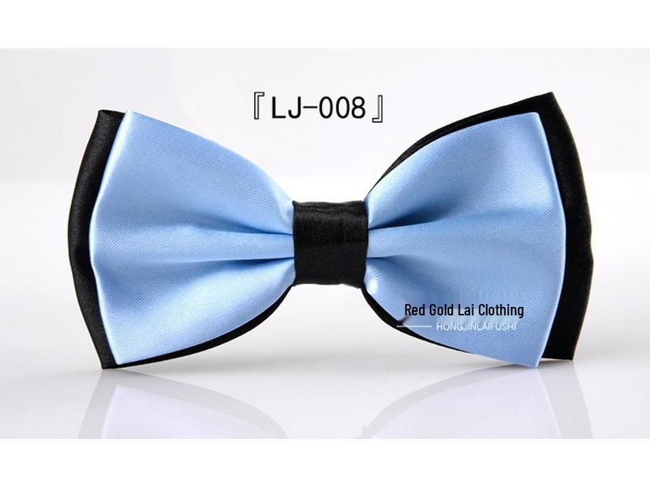 Men's Korean Style Color Block Bow Tie - Custom Business Casual & Formal Fashion Accessory