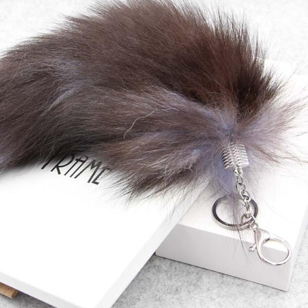 -Fur Fluffy Keychain Pendant Simulated Fur Design Soft Touch Hold Pendant For Students Backpack Decoration
