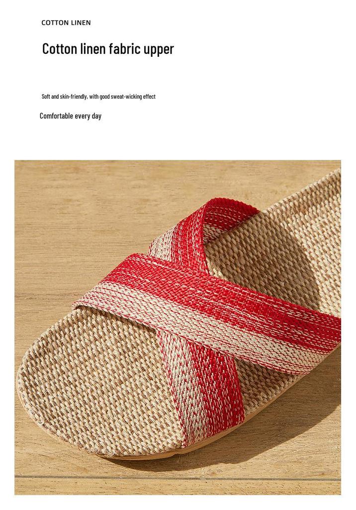 Women's & Men's Non-Slip Wear-Resistant Linen Slippers for All Seasons