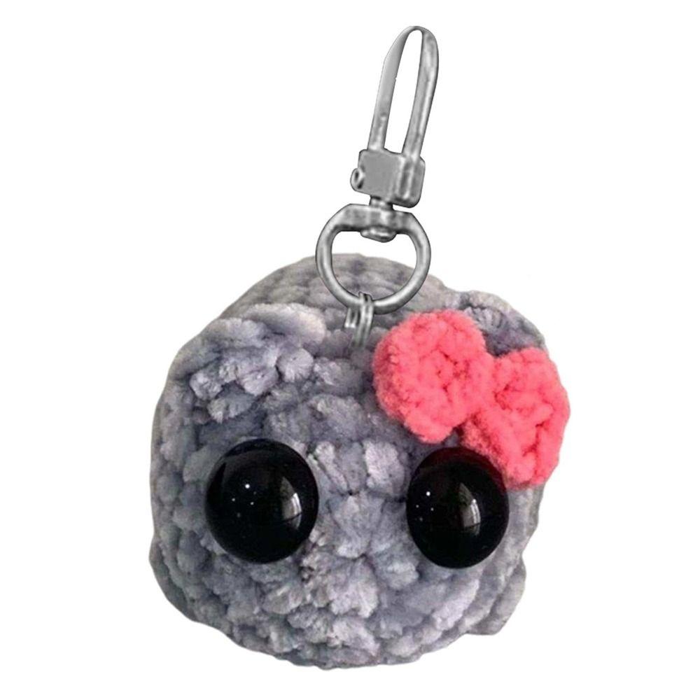 Creative Chenille Sad Hamster Hanging Ornament Sad Hamster Keychain with Sound Music Car Keyring Bag Accessories