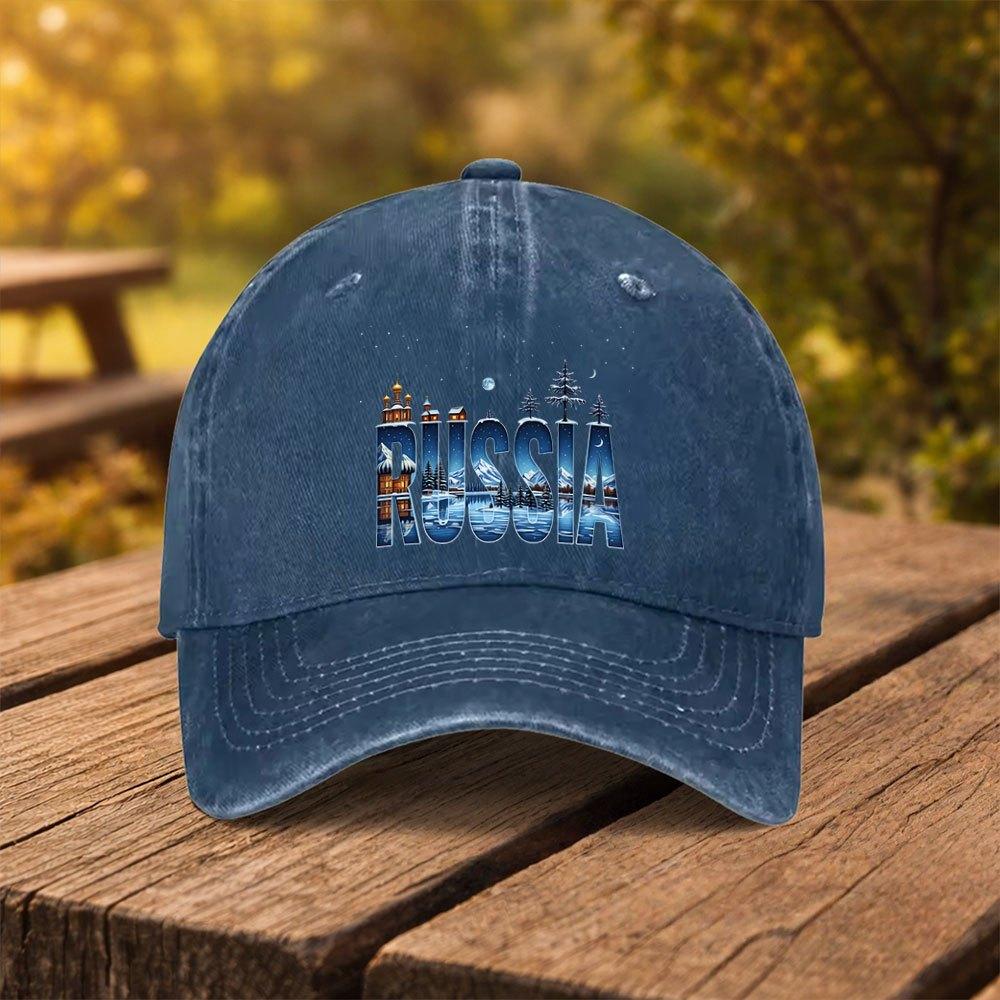 Russian Theme Printed Baseball Cap Unisex Outdoor Sports Fitness Travel Cap