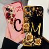 For Redmi Note 12 11 11T Pro Plus 12S 12R 11S 11SE Phone Case Elegant Rose Letters Soft Liquid Silicone High Quality Bumper For Redmi Note11Pro+ Shell
