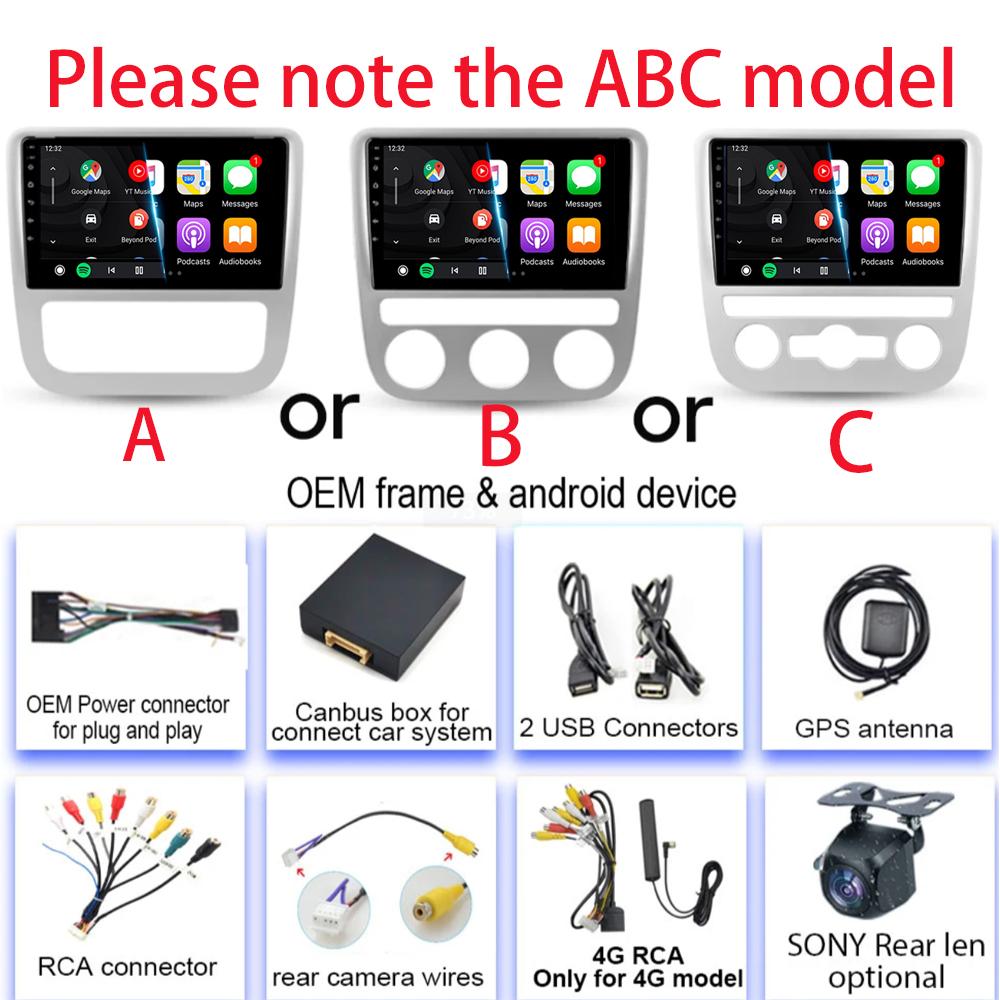 Android 14 Car Radio For Volkswagen EOS Scirocco 3 III Mk3 2008 2009 2010 2011 2012-2014 Multimedia Player WIFI+4G Carplay Auto