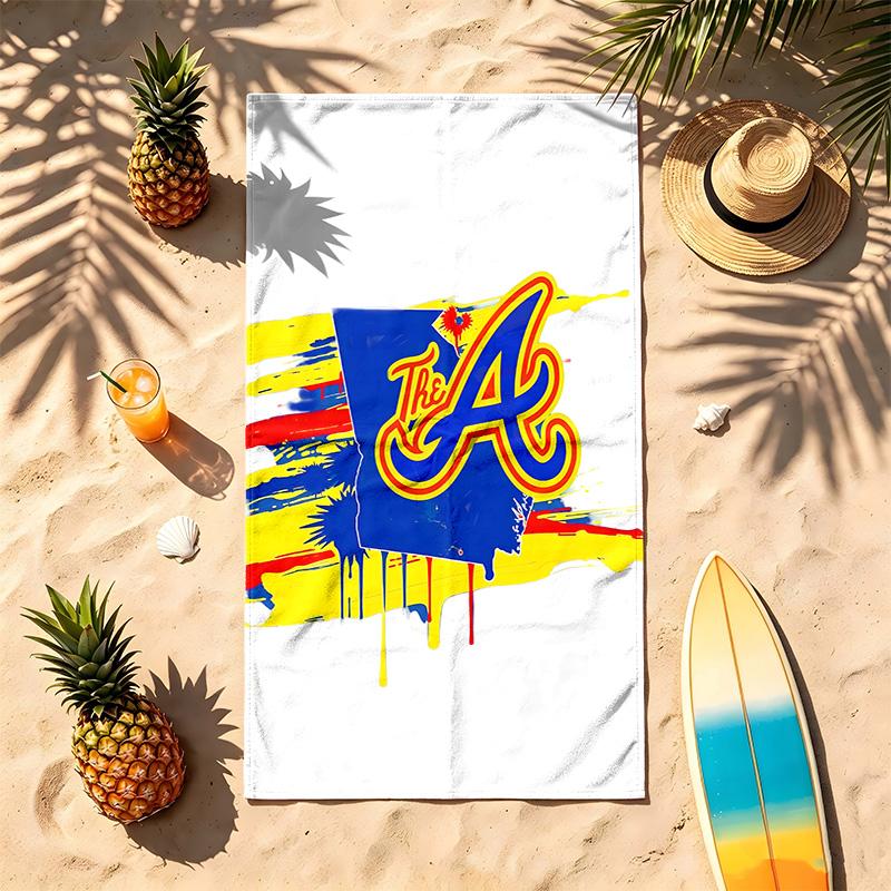 Atlanta Braves (5) Theme Beach Towel Sand Resistant Soft And Comfortable Suitable For The Pool Camping Yoga And Diving A Travel