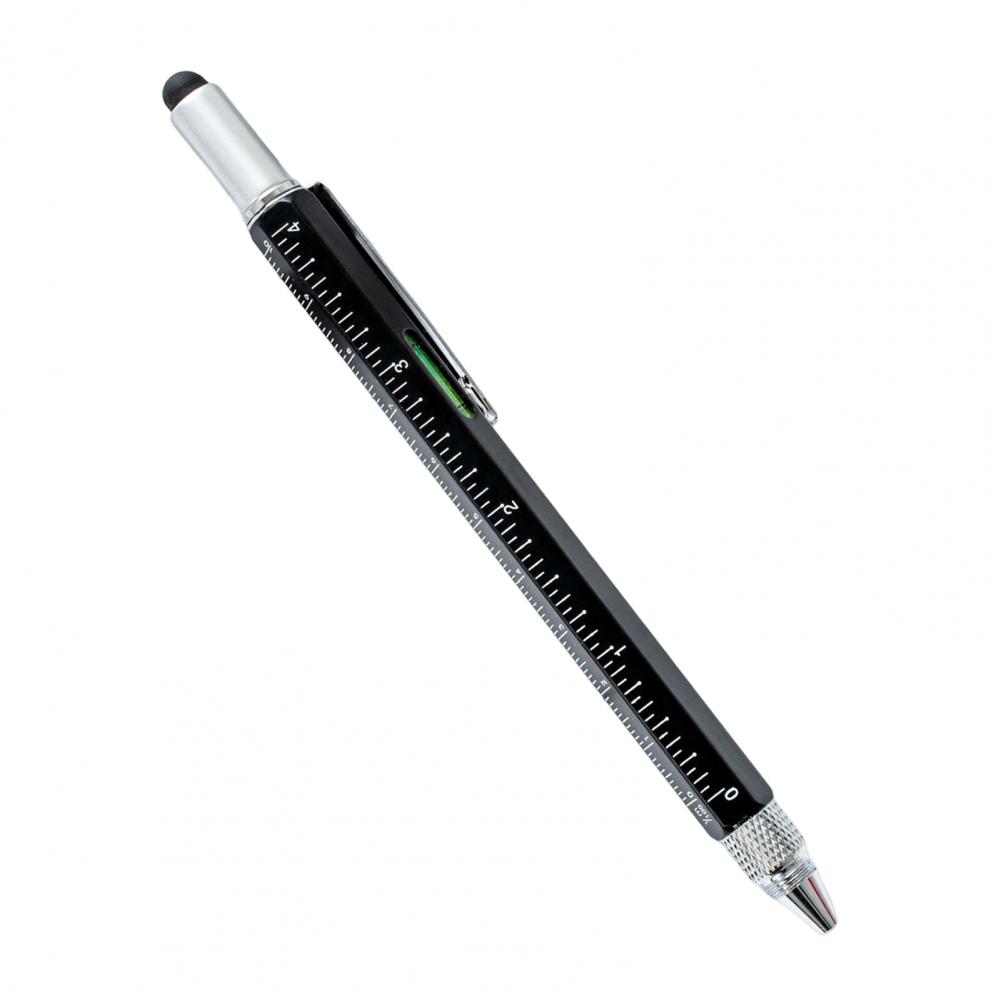 Multitool Pen 6 In 1 Multi Functional Ballpoint Student Kid Ruler Scale Touchscreen Screwdriver Tech Tool Pen Office
