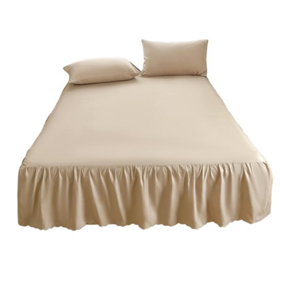 Ruffled Bed Skirt King Size Bed Skirt with Platform Queen Size Wrinkle-Free Fade Resistant Bed Skirt for Bedroom Hotel Women Men