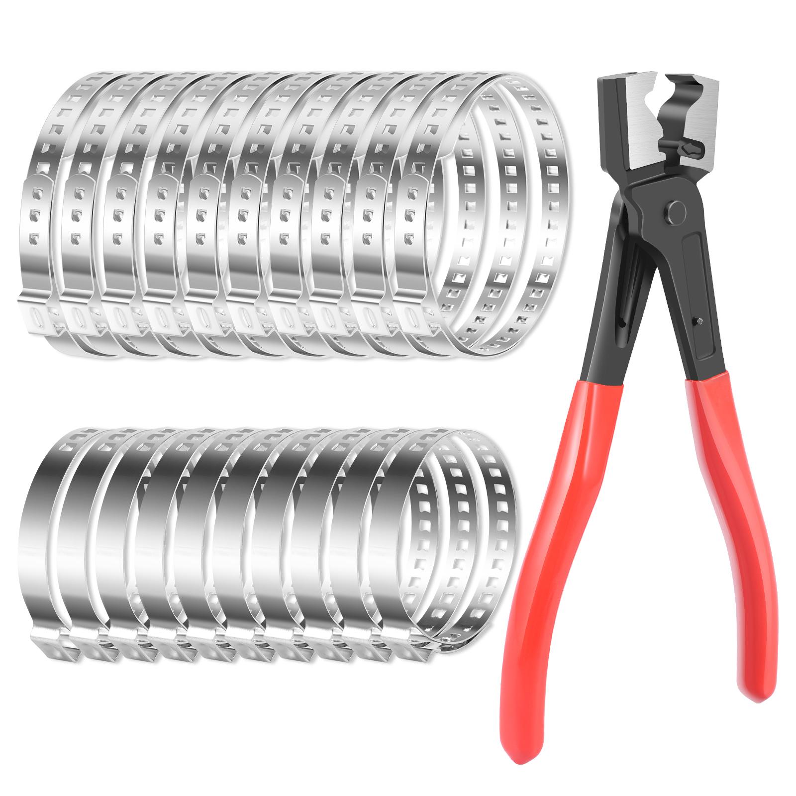 

21 шт. Плоскогубцы для хомутов из углеродистой стали, Инструмент для хомутов ШРУСа с 20 зажимами для автомобильного ремонта и обслуживания, Плоскогубцы для хомутов красный