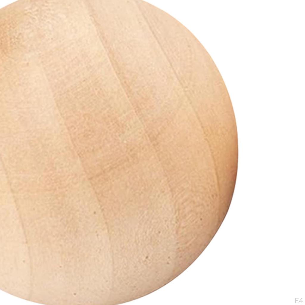 5 Pieces Wooden Balls for Crafts and DIY Projects Decor Ornaments Handmade Unpainted Parts