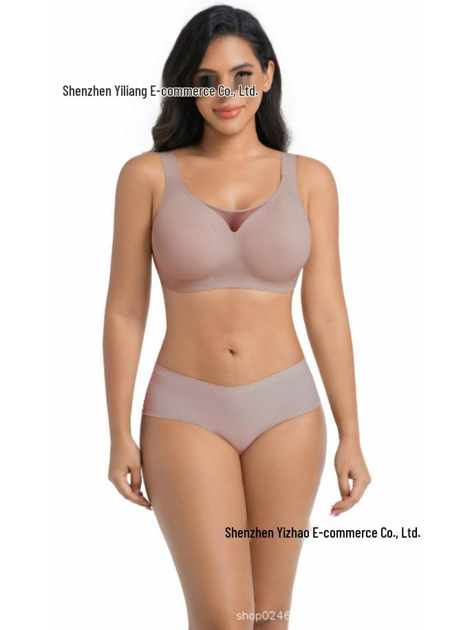 Plus Size Women's Wire-Free Bra with Side Support and Anti-Sagging Features