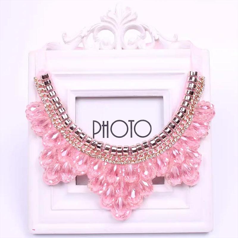 Colar Falso de Diamantes Colar de Gola de Cristal Removível Para Mulheres Gola Falsa Acessórios de Roupa Removíveis Nep Kraagie