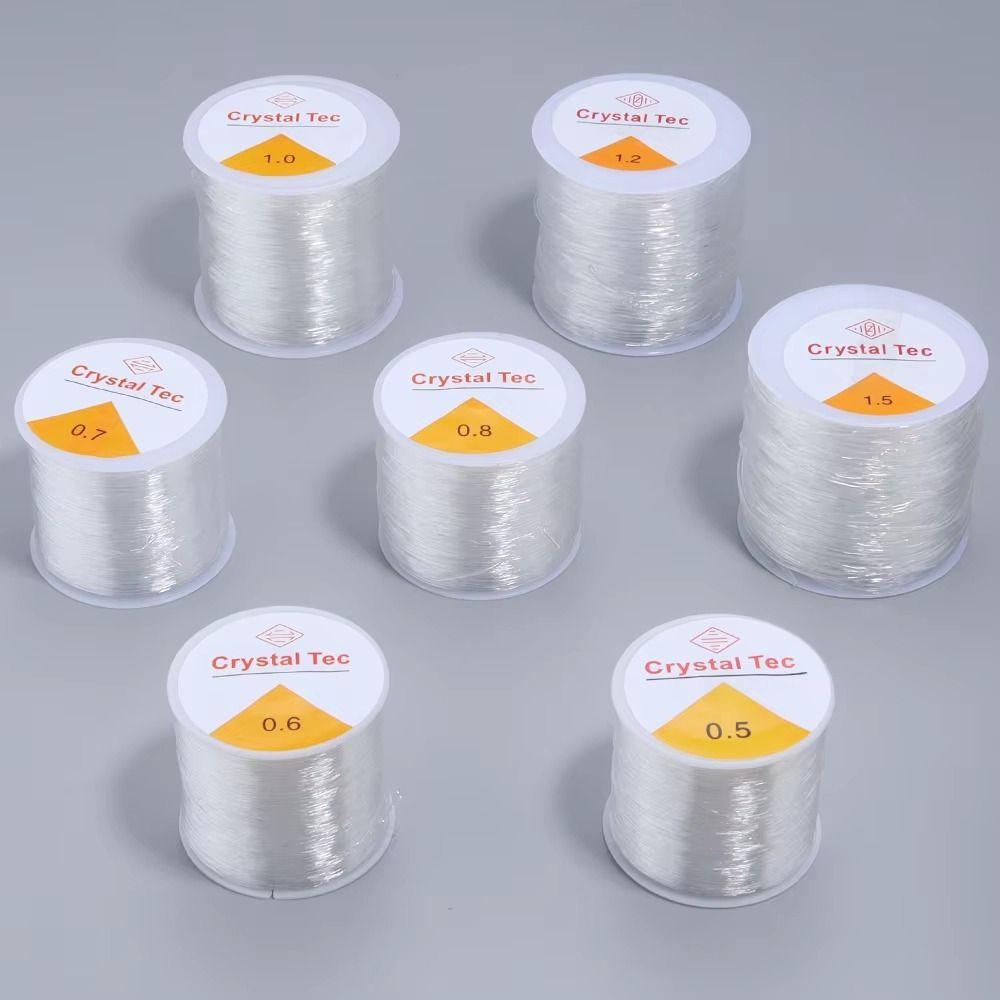 100m Elastisches Kristallgarn 0,4-2mm Elastische Armband Schnur DIY Dehnbare Schnur Linie Armbänder Herstellung