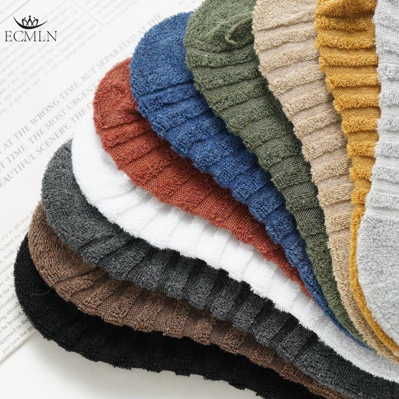Men's Socks Towel Bottom Boat Socks Sports Thickened Shallow Invisible Socks Silicone Non-slip No-drop Heel Sweat-absorbent Deodorant Men's Socks